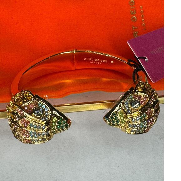 Kurt Geiger Eagle Head Hinged Bangle - Picture 9 of 13